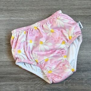 Green Sprouts toddler girls floral print swim diaper